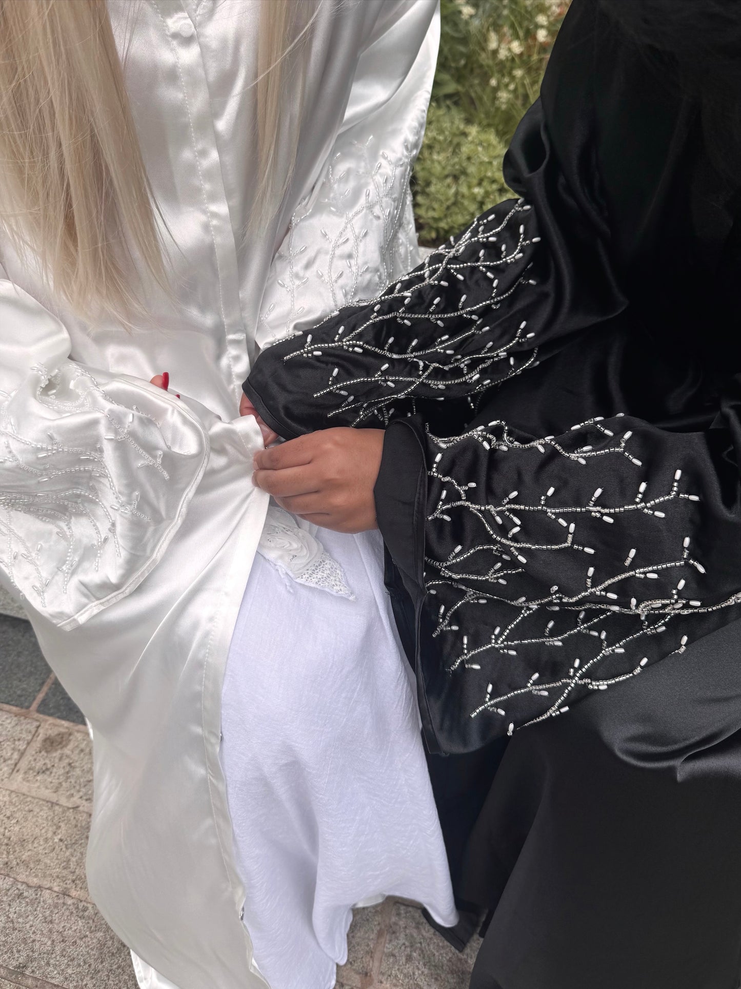 Pearl Petals Abaya