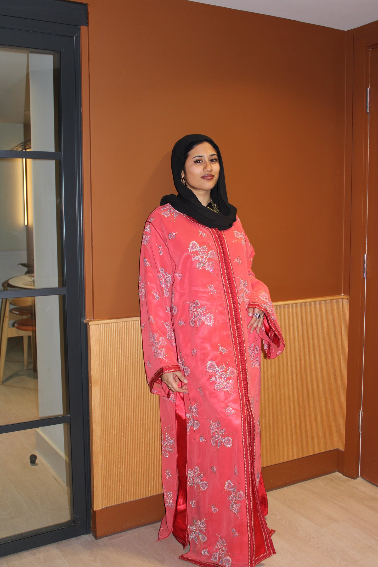 2 piece red sequin kaftan